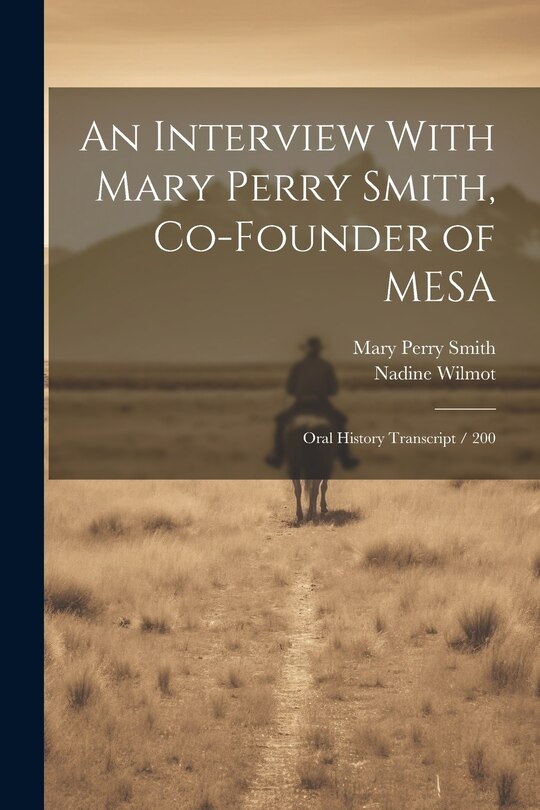 Couverture_An Interview With Mary Perry Smith, Co-founder of MESA