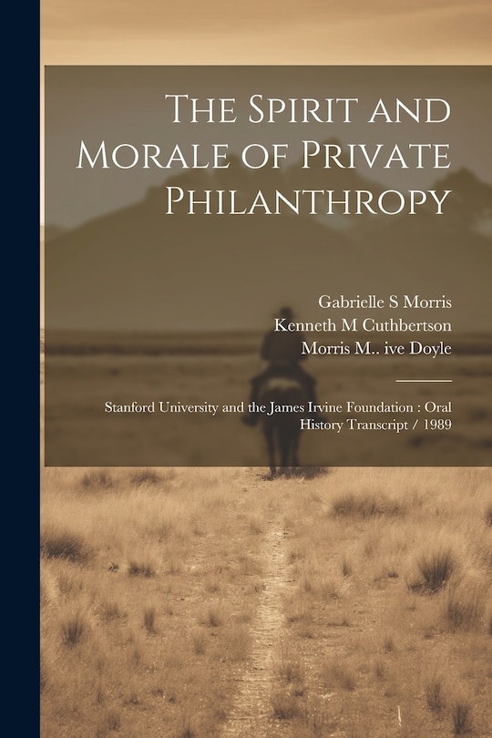 Front cover_The Spirit and Morale of Private Philanthropy