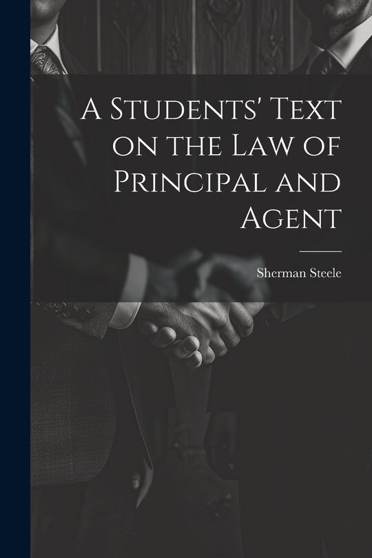 Couverture_A Students' Text on the Law of Principal and Agent