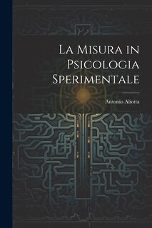Front cover_La Misura in Psicologia Sperimentale