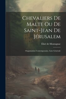 Front cover_Chevaliers de Malte ou de Saint-Jean de Jérusalem