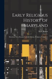 Front cover_Early Religious History of Maryland