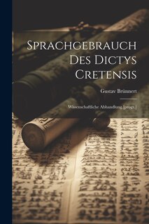 Couverture_Sprachgebrauch des Dictys Cretensis