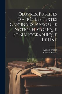Front cover_Oeuvres. Publiées d'après les textes originaux, avec une notice historique et bibliographique et une