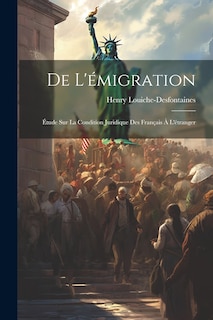 Front cover_De L'émigration