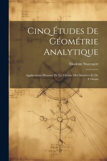 Couverture_Cinq Études de Géométrie Analytique