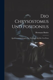 Front cover_Dio Chrysostomus und Posidonius