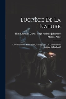 Front cover_Lucrèce De la Nature