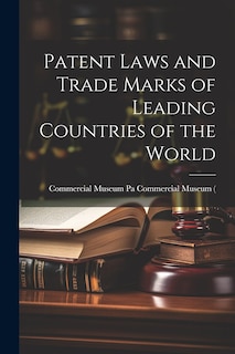 Couverture_Patent Laws and Trade Marks of Leading Countries of the World