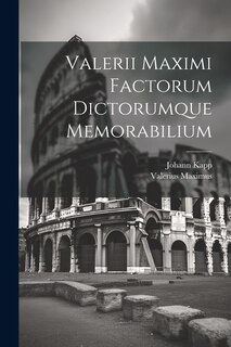 Front cover_Valerii Maximi Factorum Dictorumque Memorabilium