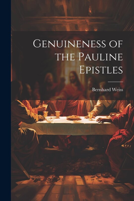 Couverture_Genuineness of the Pauline Epistles