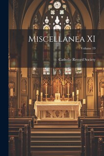 Front cover_Miscellanea XI; Volume 19