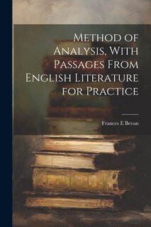 Couverture_Method of Analysis, With Passages From English Literature for Practice