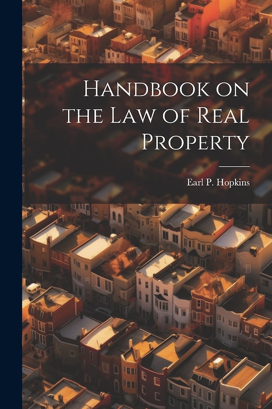 Front cover_Handbook on the law of Real Property