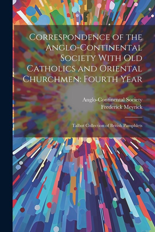 Front cover_Correspondence of the Anglo-Continental Society With Old Catholics and Oriental Churchmen