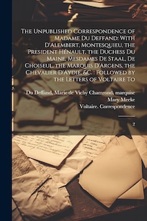 Couverture_The Unpublished Correspondence of Madame du Deffand