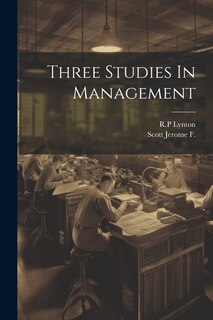 Couverture_Three Studies In Management