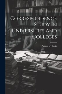 Couverture_Correspondence Study In Universities And Colleges