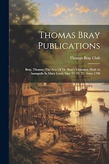 Front cover_Thomas Bray Publications