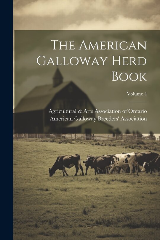 Front cover_The American Galloway Herd Book; Volume 4