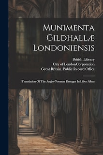 Front cover_Munimenta Gildhallæ Londoniensis