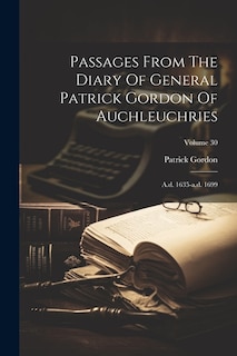 Front cover_Passages From The Diary Of General Patrick Gordon Of Auchleuchries