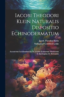 Couverture_Iacobi Theodori Klein Naturalis Dispositio Echinodermatum