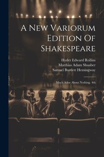 Couverture_A New Variorum Edition Of Shakespeare