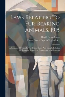 Couverture_Laws Relating To Fur-bearing Animals, 1915