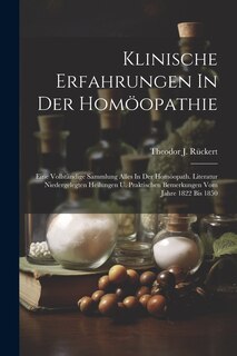 Front cover_Klinische Erfahrungen In Der Homöopathie