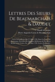 Front cover_Lettres Des Sieurs De Beaumarchais & Daudet
