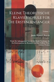 Couverture_Kleine Theoretische Klavierschule Für Die Ersten Anfänger