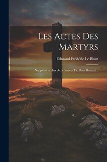 Front cover_Les Actes Des Martyrs