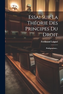 Front cover_Essai Sur La Théorie Des Principes Du Droit