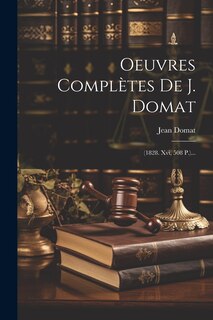 Couverture_Oeuvres Compl&egrave;tes De J. Domat