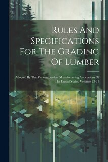 Couverture_Rules And Specifications For The Grading Of Lumber