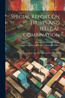 Couverture_Special Report On Trusts And Illegal Combination
