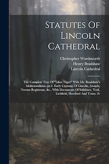 Front cover_Statutes Of Lincoln Cathedral