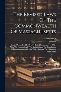 Front cover_The Revised Laws Of The Commonwealth Of Massachusetts
