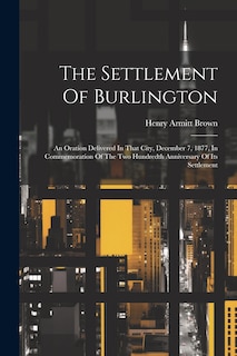 Couverture_The Settlement Of Burlington