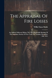 Front cover_The Appraisal Of Fire Losses