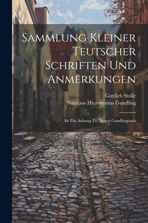 Couverture_Sammlung Kleiner Teutscher Schriften Und Anmerkungen