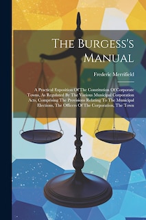 Front cover_The Burgess's Manual