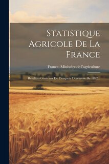 Front cover_Statistique Agricole De La France