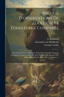 Front cover_Recueil D'observations De Zoologie Et D'anatomie Comparée