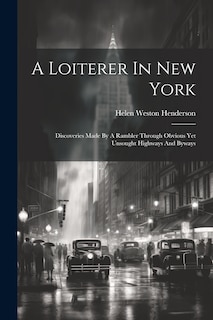 Front cover_A Loiterer In New York