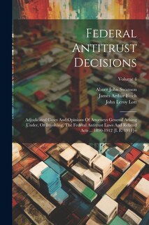 Front cover_Federal Antitrust Decisions