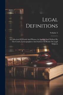 Front cover_Legal Definitions