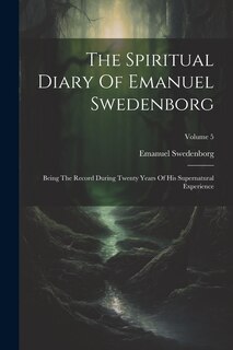 Front cover_The Spiritual Diary Of Emanuel Swedenborg