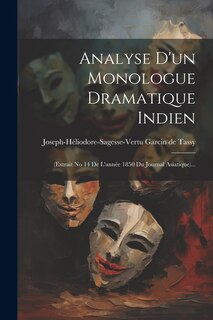 Couverture_Analyse D'un Monologue Dramatique Indien